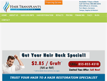 Tablet Screenshot of hairtransplantsofflorida.com